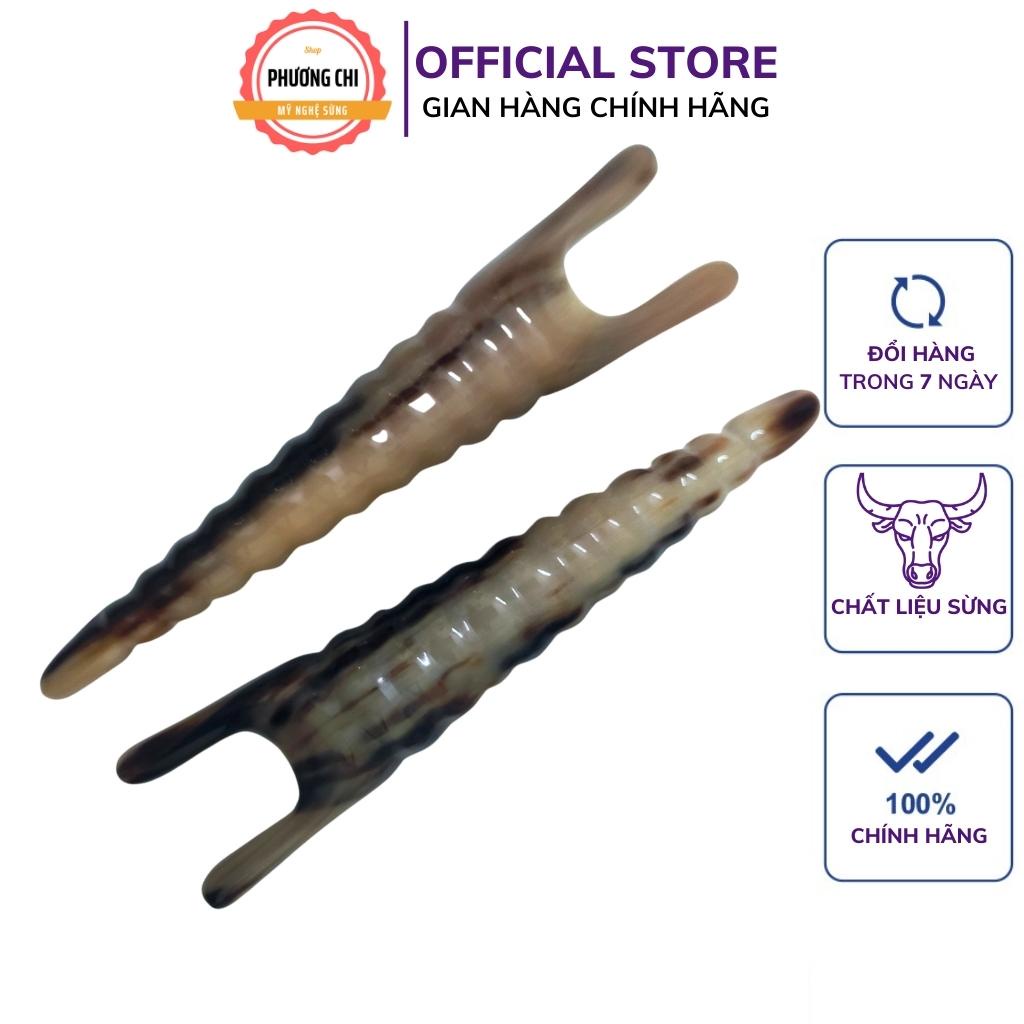 Cây ấn huyệt massage body cột sống bằng sừng trâu, dụng cụ massage mũi | Mỹ nghệ phương chi