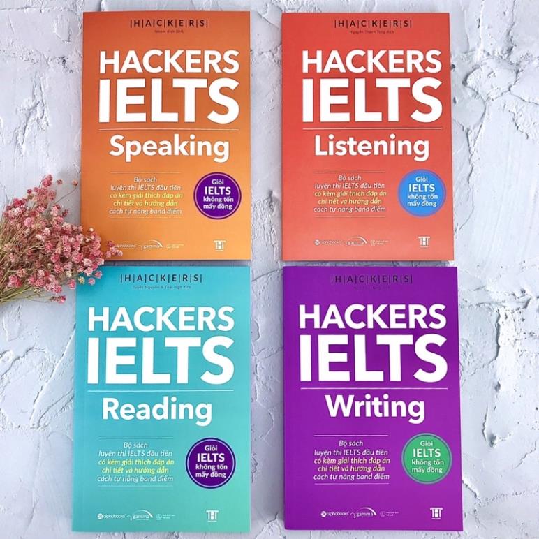 Sách - Combo Trọn Bộ 4 Cuốn Hackers IELTS ( Listening + Reading + Speaking + Writing)