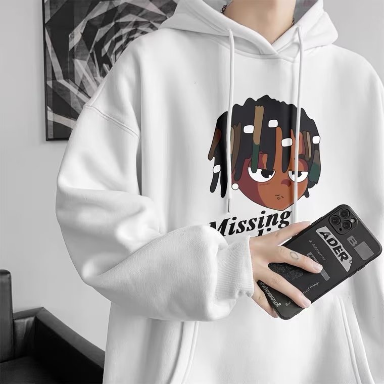 【M-5XL】Fashion Men's Japanese style Casual hoodie letter Printed Winter Sweatshirt Unisex high quality Large size loose Hood