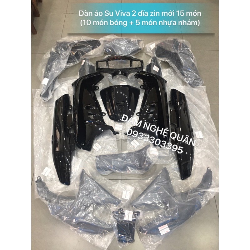 Dàn áo Su Viva 2 dĩa 15 món màu đen zin mới
