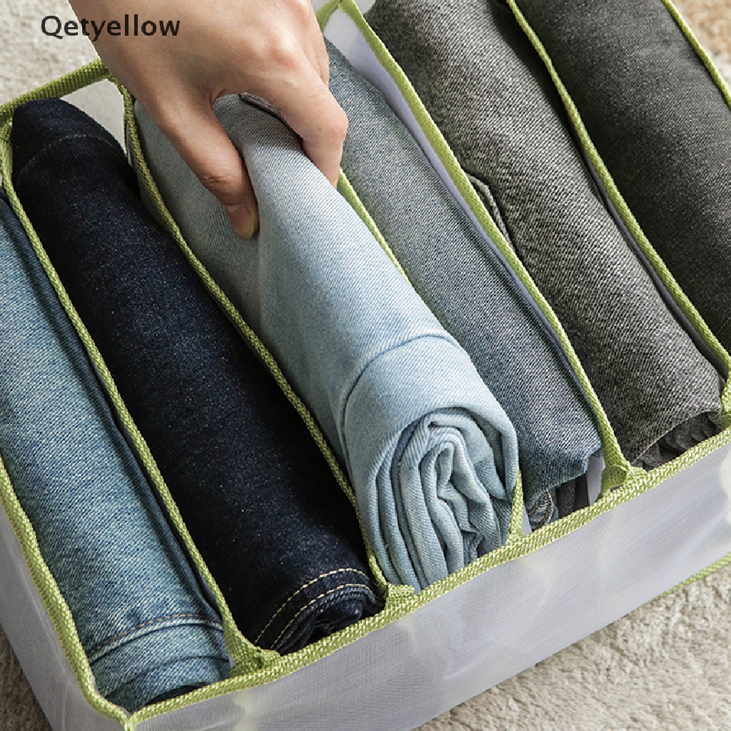 Hộp đựng đồ chia ngăn bằng vải jean tiện dụng