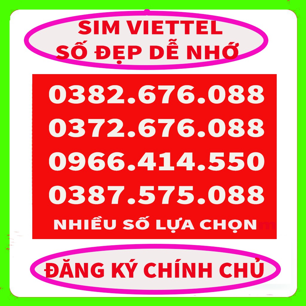 sim số đẹp viettel giá rẽ đầu 09 cặp gánh bấm vào mua ngay để chọn số