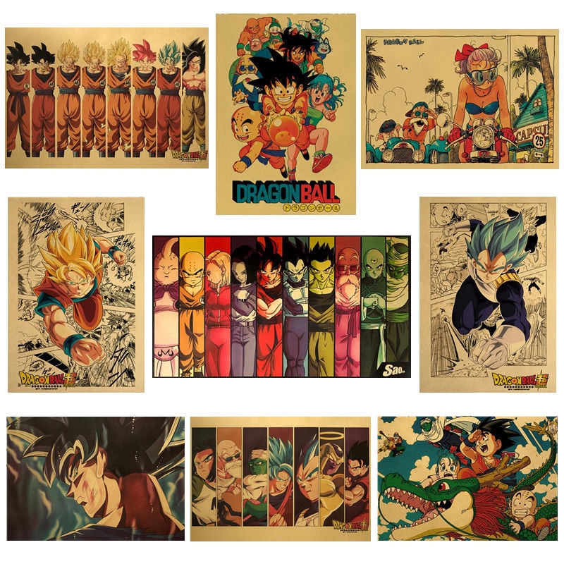 Hoạt Hình poster Phim anime dragon ball Dán Tường Trang Trí
