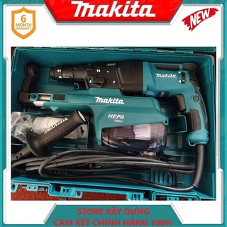 Máy khoan động lực 800w với hệ thống hút bụi makita hr2653- hàng chính hãng