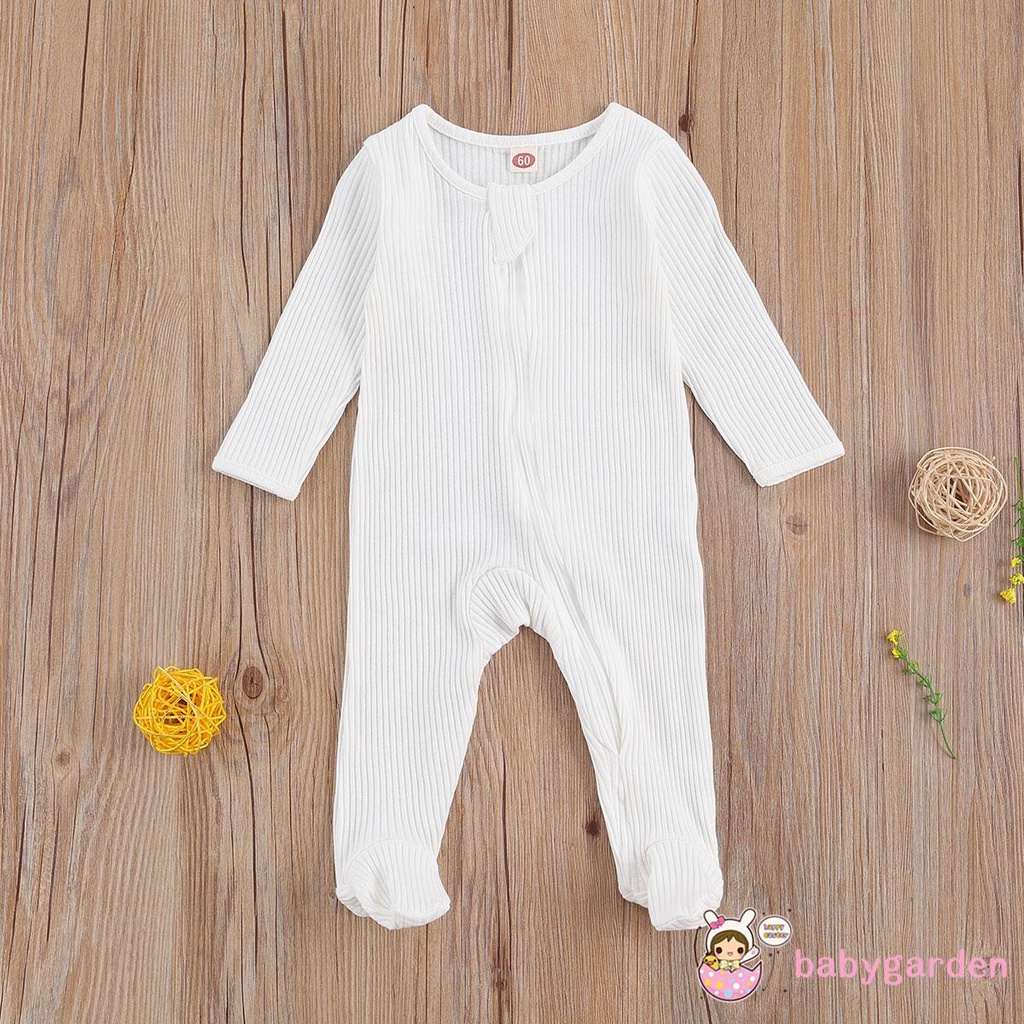 Jumpsuit Tay Dài Hoạ Tiết Kẻ Sọc Cho Bé 0-6 Tháng Tuổi