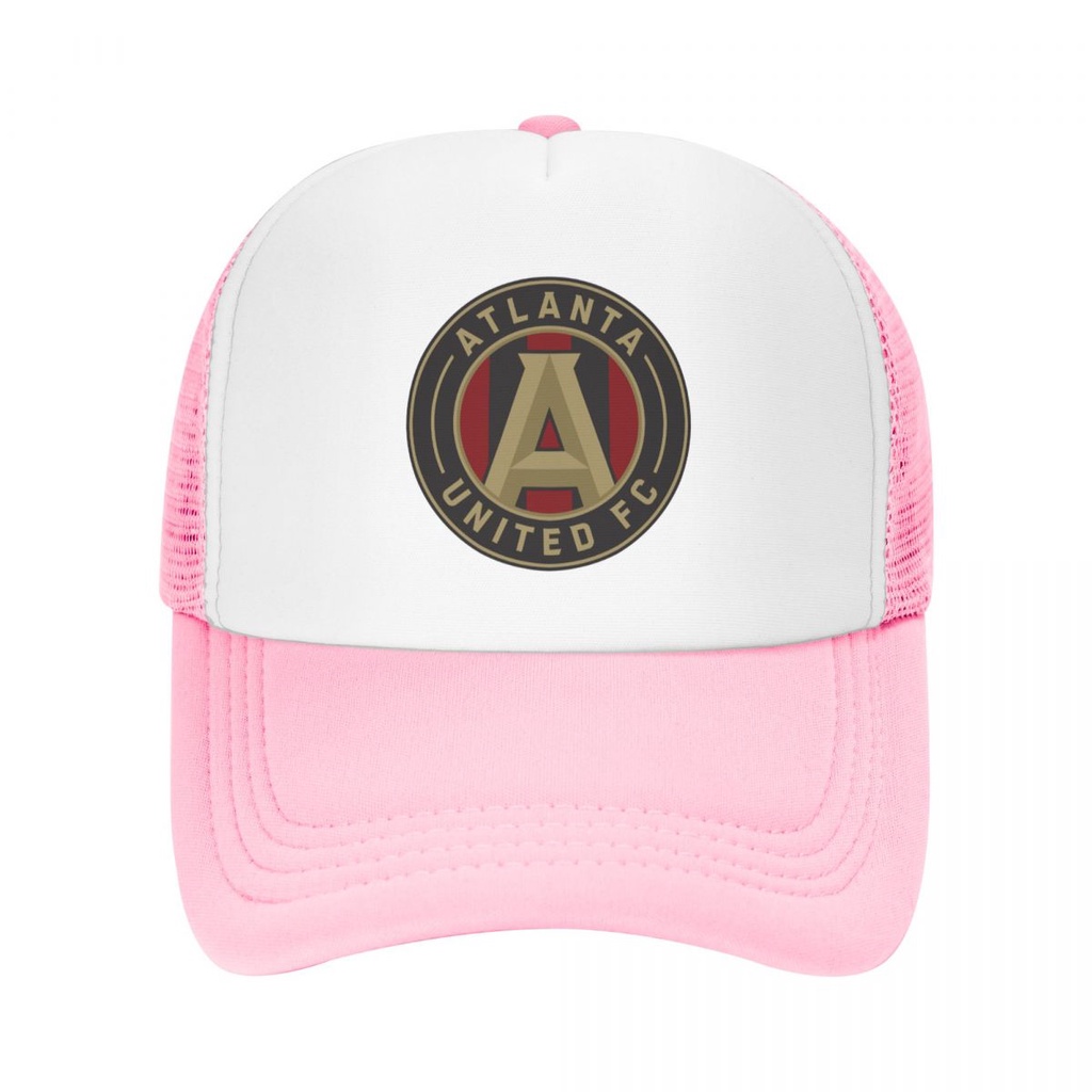 Atlanta United FC Logo Người Lớn Lưới Mũ Trucker Nam Nữ Vành Phẳng Mũ Bóng Chày Lưới Độ Cứng Cao Có 
