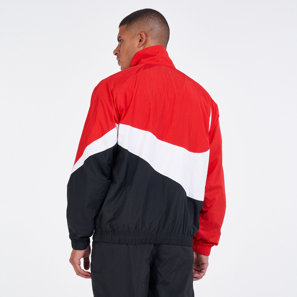 Áo khoác nam nữ N-i-k-e Big Swoosh Woven Jacket ; Áo thể thao dù chống nắng, chống thấm nước - Đỏ / Đen / Trắng