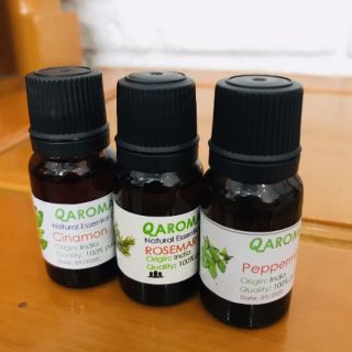 Combo 3 chai tinh dầu 10ml Ấn Độ Quế - Hương Thảo -  Bạc Hà