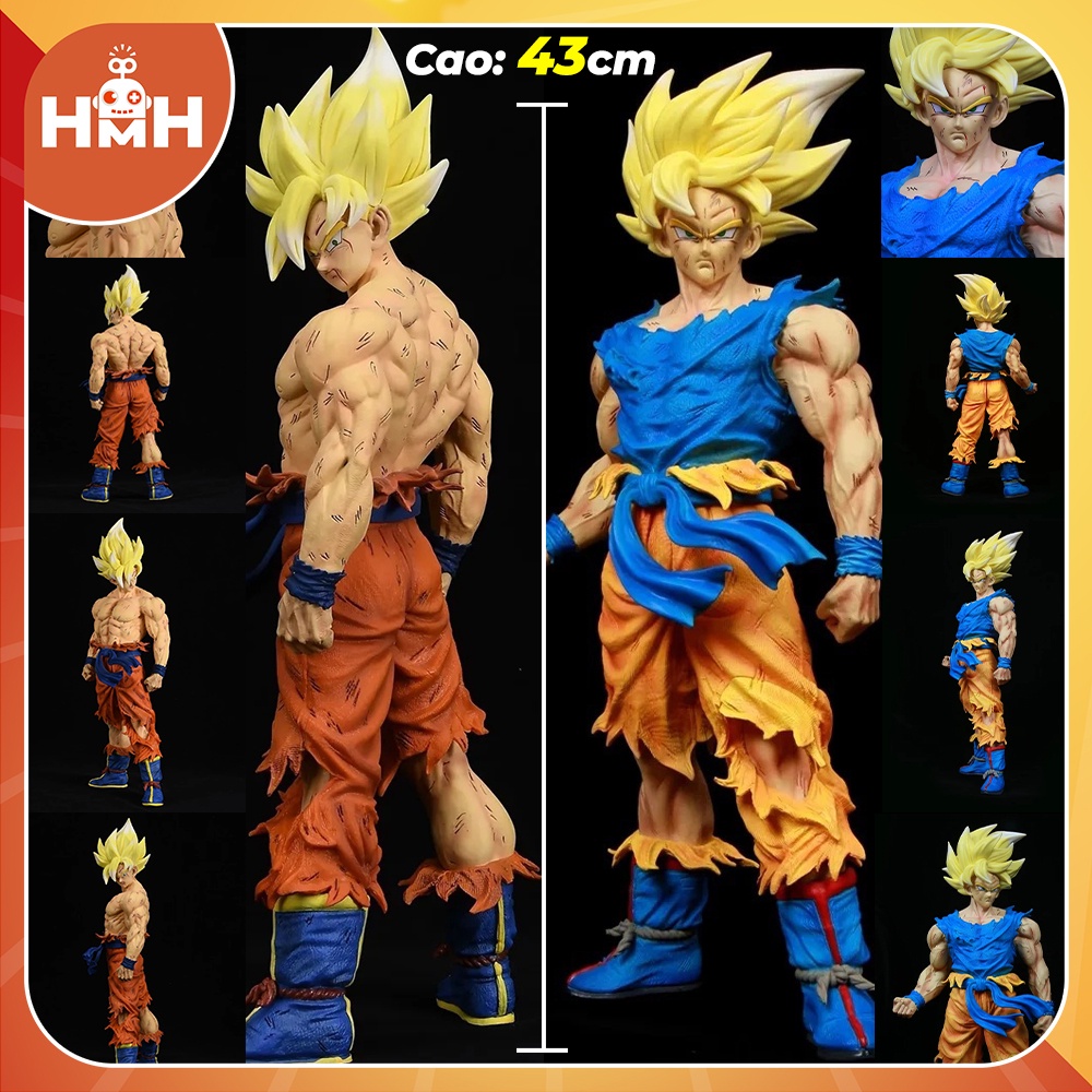 Mô hình Dragon Ball Songoku Super Saiya cao 43cm sắc nét, Bảy viên ngọc rồng - Mô hình PVC cao cấp