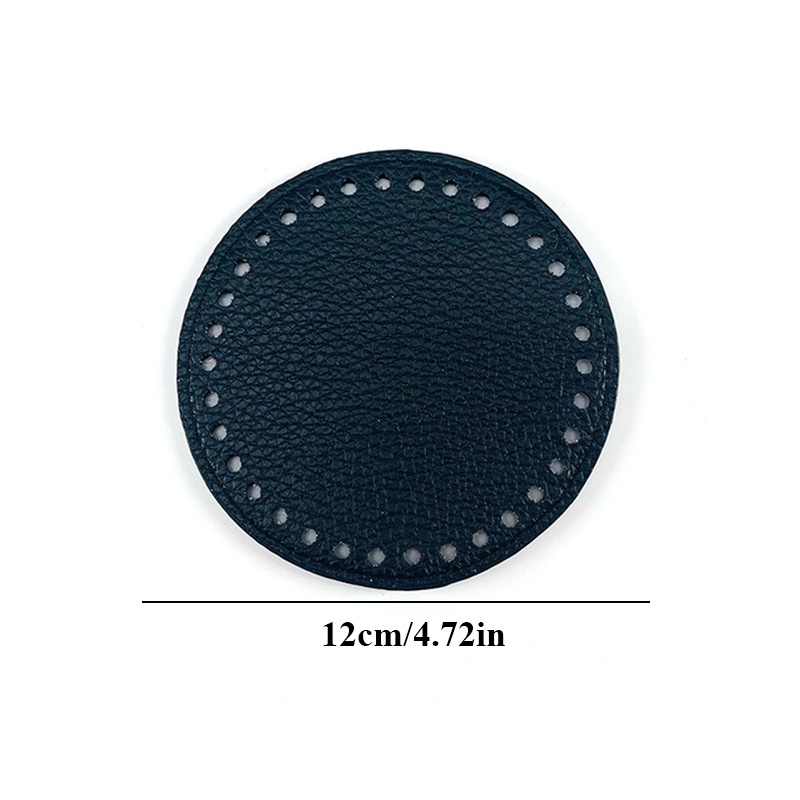 Đế Tròn 12cm Bằng PU Màu Trơn Dùng Để Đan Túi Xách DIY