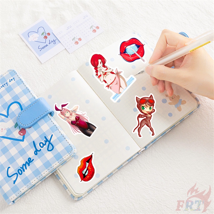 ❉ Sexy Cool Girl Series 01 Modern Beauty Lady Stickers ❉ 50Pcs/Set DIY Fashion Waterproof Mixed Luggage Laptop Skateboard Doodle Decals Stickers