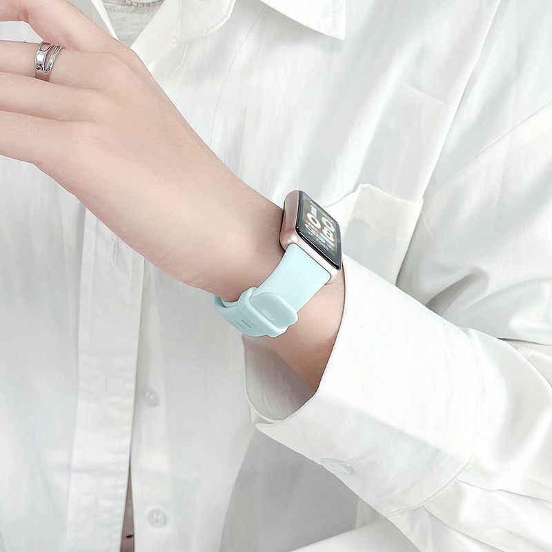 Hàng Mới Về Dây Đeo Thay Thế Bằng Silicon Màu Macaron Xanh Dương Cho Huawei Band 7
