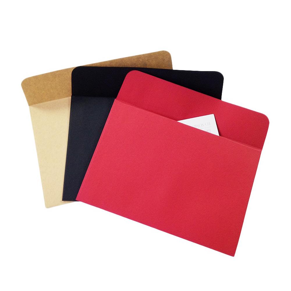 Phong Bì Thư Bằng Giấy Kraft Màu Đỏ Đen Phong Cách Vintage Châu Âu Chất Lượng Cao