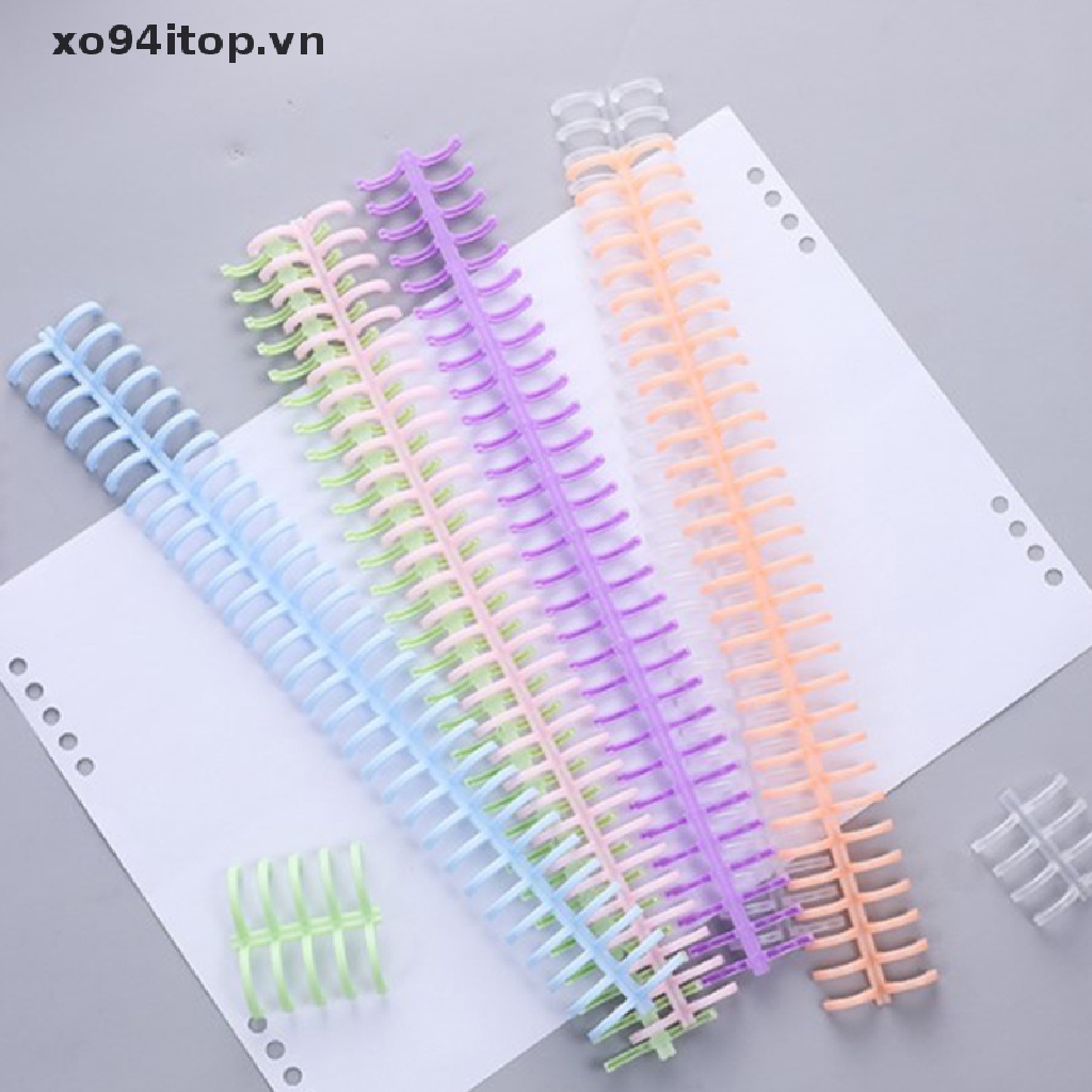Xoitop Set 10 Vòng Kẹp Giấy Xoắn 30 Lỗ Cố Định Album Ảnh