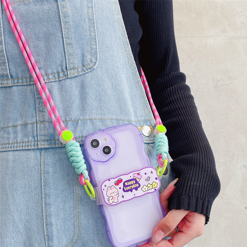 Dây Đeo Điện Thoại 110cm Kèm Kẹp Chống Thất Lạc Họa Tiết Hoạt Hình Kuromi Cinnamoroll Nhiều Màu Dễ Thương