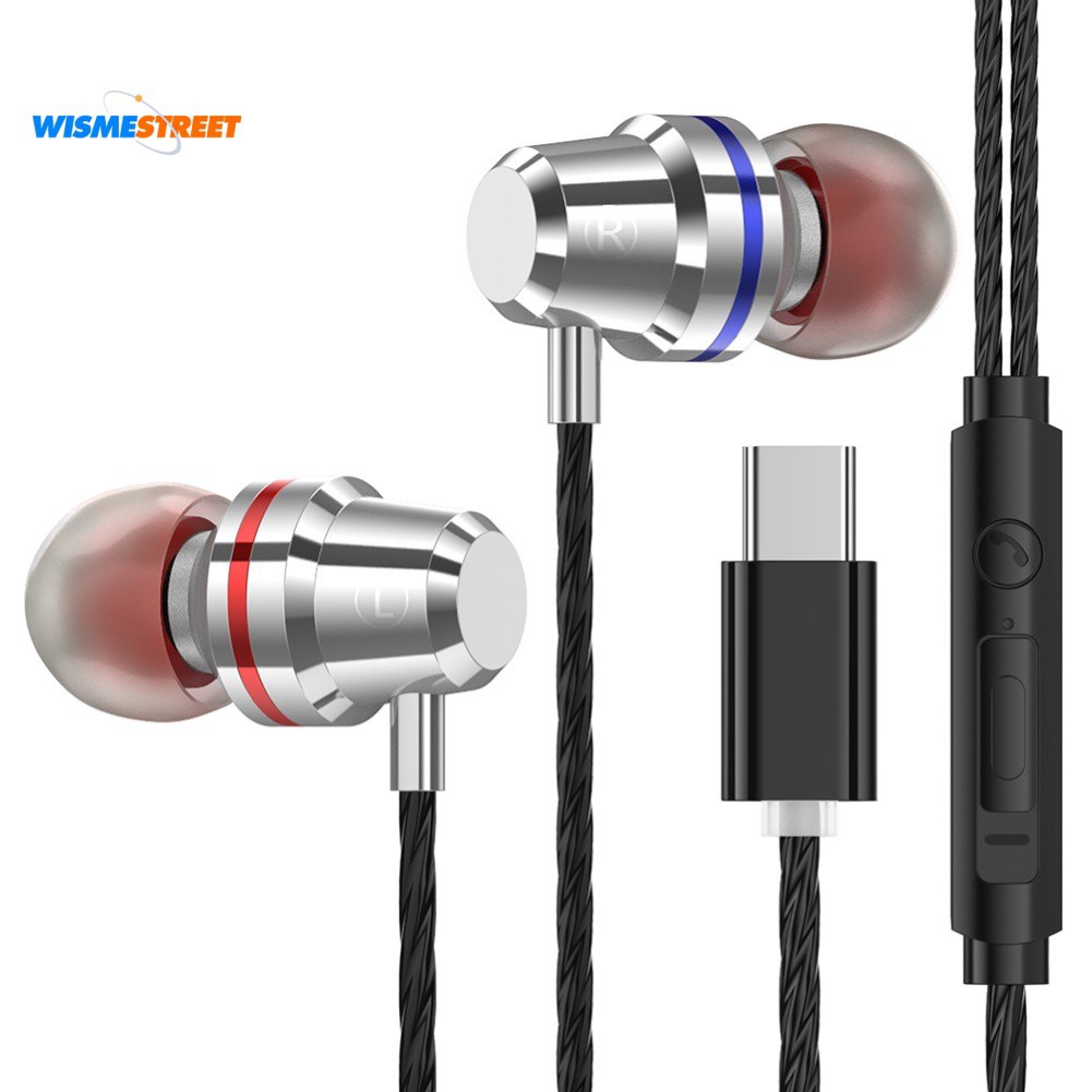 WMT M4 Type-C Wired Earphone Stereo Music Xiao-mi Phones