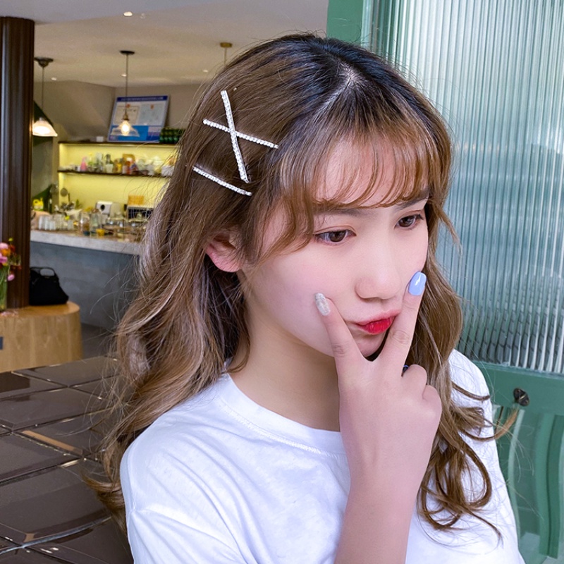 Kẹp tóc đính đá thời trang Hàn Quốc dành cho nữ 2021 mới