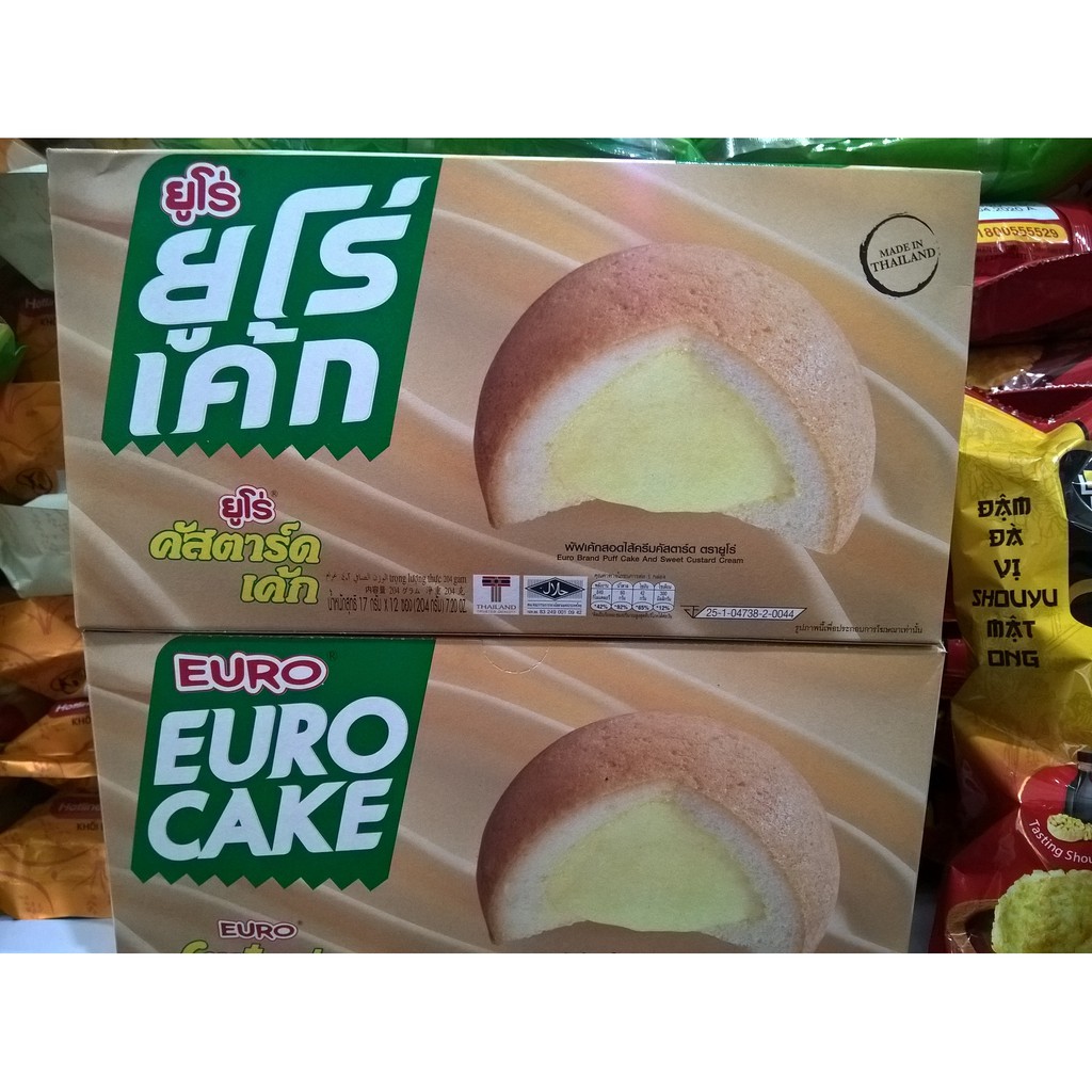 Bánh Trứng Thái Lan Euro Cake Hộp 204g