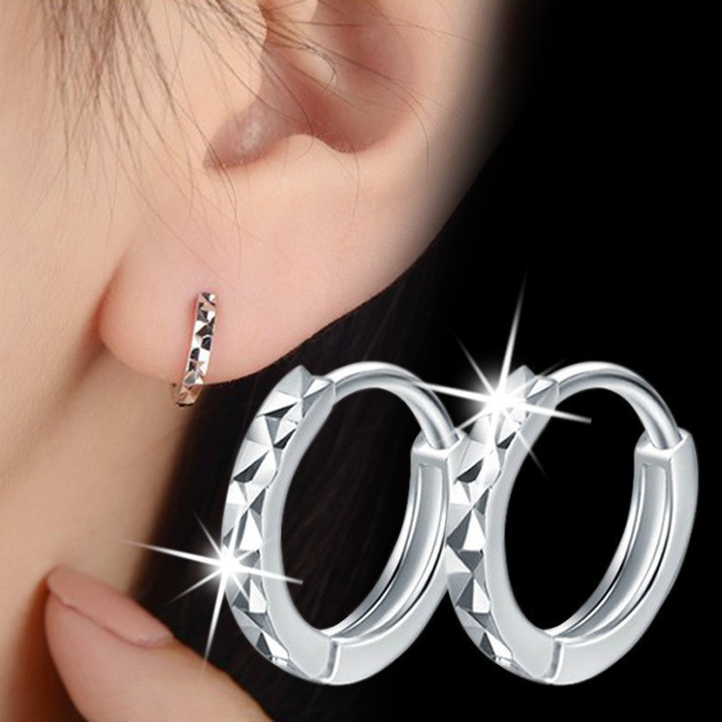 Bông tai hình bông tuyết đính đá Zircon phong cách Hàn Quốc