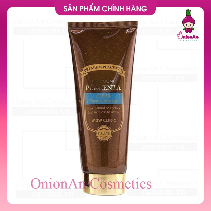 Sữa Rửa Mặt Nhau Thai Cừu 3W Clinic Premium Placenta Clear Foam Cleansing