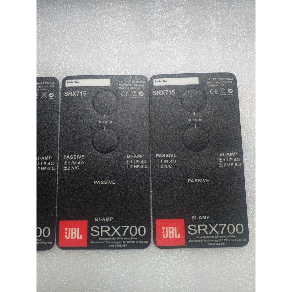 TEM DÁN TRẠM LOA MẶT SAU THÙNG LOA JBL SRX 715 -GIÁ 1 TEM