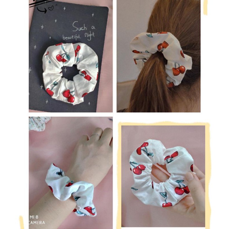 Cột tóc Scrunchies họa tiết hoa summer siêu xinh - Dây chun tóc đa năng làm vòng đeo tay đẹp độc lạ - Sỉ lẻ Scrunchies