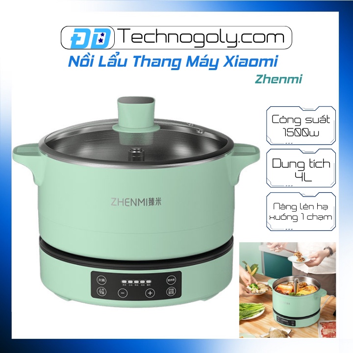 Nồi Lẩu Thang Máy Xiaomi Zhenmi, Tự Động Nâng Hạ , Dung tích 4L - Công Suất 1500w Siêu Tiện Ích - Giá Thành Hợp Lý