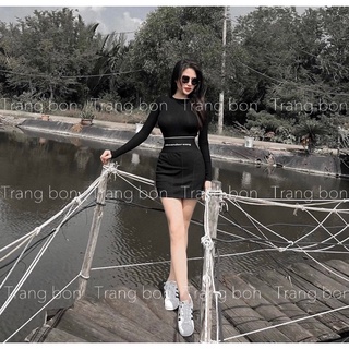 Set áo cotton mix chân váy umi size sm