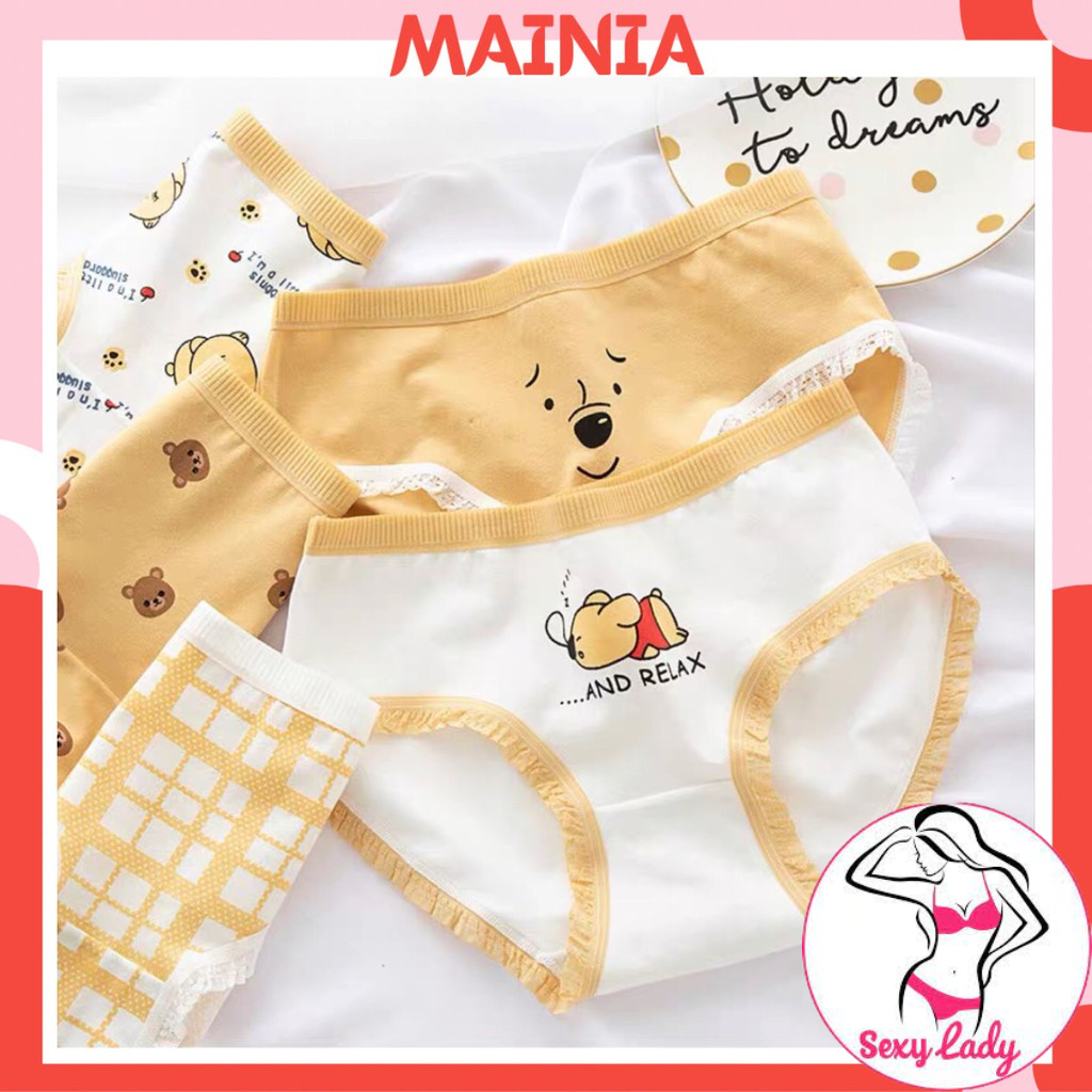 Quần Lót Cotton Hoạ Tiết Gấu nhiều mẫu