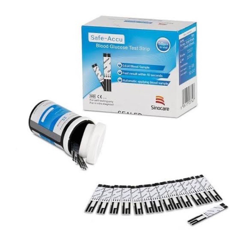 Que thử đường huyết Sinocare Safe-Accu 25 que