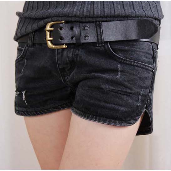 Quần Jean 2021Mùa Xuân Và Mùa Hè Quần Jean Nữ Mỏng Quần Short Đen Sờn Chia Sọ Đầu Thời Trang Denim Quần Rộng Lau Quần Chân Thẳng Quần Lọt Khe