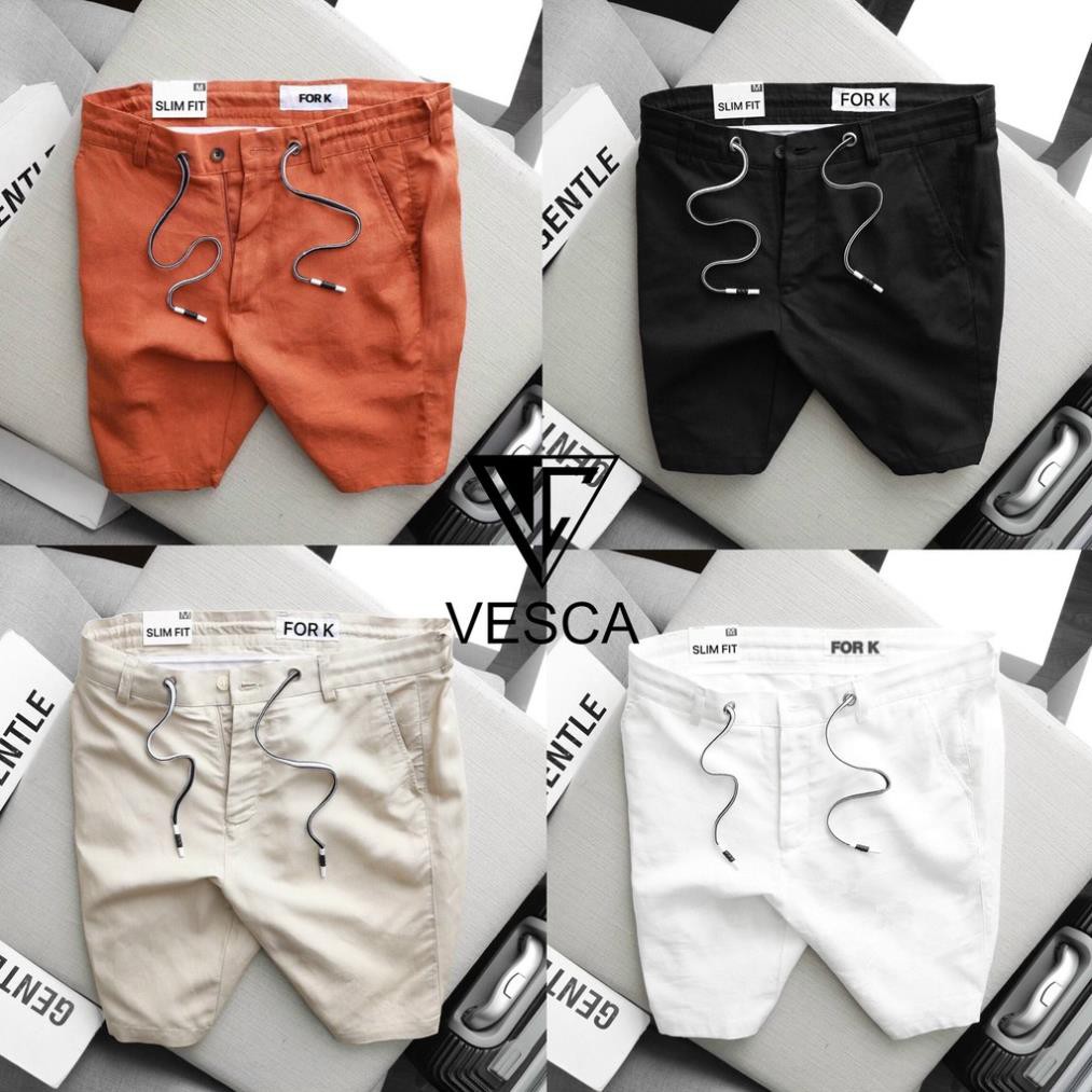 Quần short kaki nam co giãn lưng thun cao cấp siêu đẹp Hàn Quốc vải kaki co giãn đủ màu trắng, đen H4