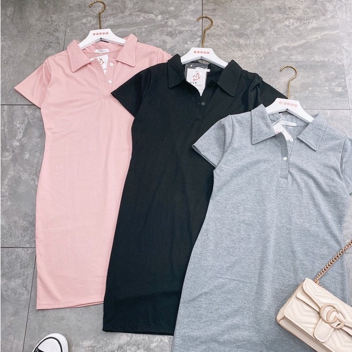 Váy polo nữ LOZADO váy suông đầm suông cổ bẻ kiểu dáng cá tính năng động - V147