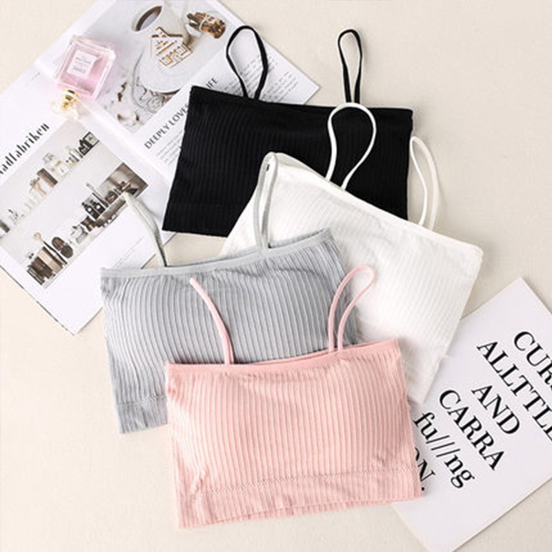 Áo Bra Quây Cotton Gân Tăm, Bra Nữ 2 Dây Cao Cấp, Mút Mỏng Đồ Lót Gợi Cảm - Subo Shop