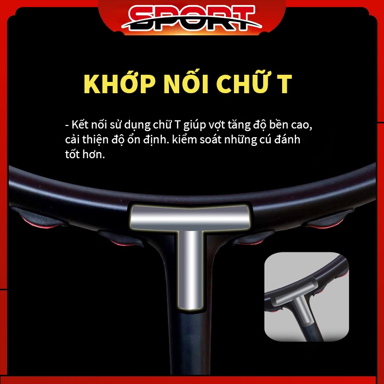 Vợt Cầu Lông Đơn 4U, Vợt Cầu Lông Guang Yu Khung Carbon Trợ Lực Đánh Cao Cấp