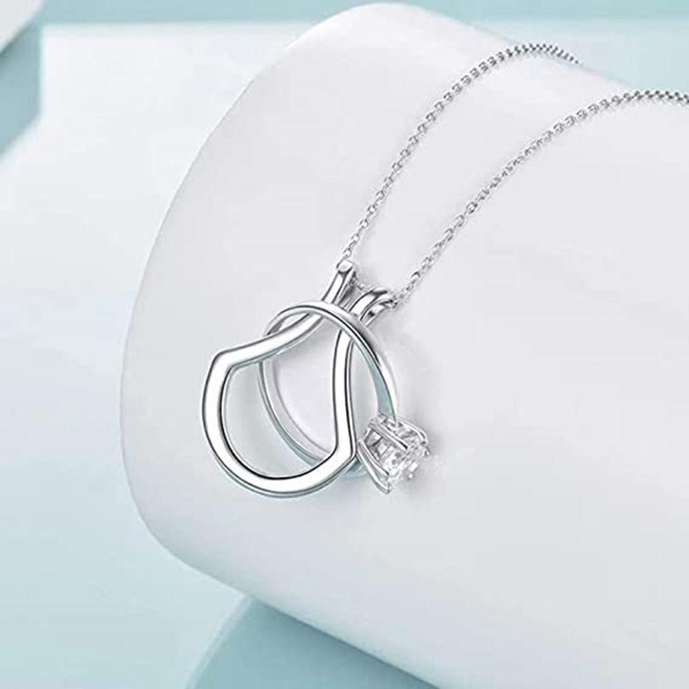 NIUYOU Vòng cổ Choker Bằng Thép Không Gỉ Mặt Chữ U Quyến Rũ Thanh Lịch