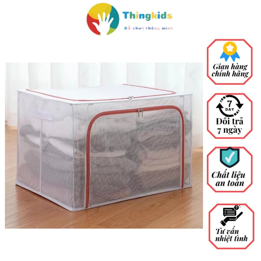 Túi Đựng Chăn Màn Quần Áo Khung Sắt họa tiết ngẫu nhiên / trong suốt - Thingkids