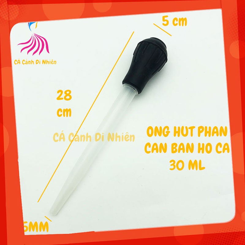 Ống hút phân cá loại NHỎ 30 ML - Hút cặn bẩn hồ cá vệ sinh bể cá