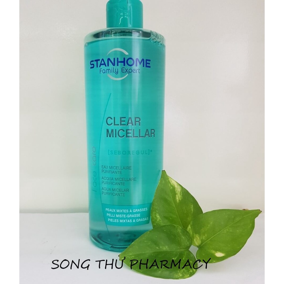 Nước  tẩy trang 2 trong 1 cho dầu mụn, da nhạy cảm-Stanhome Family Expert clear micellar