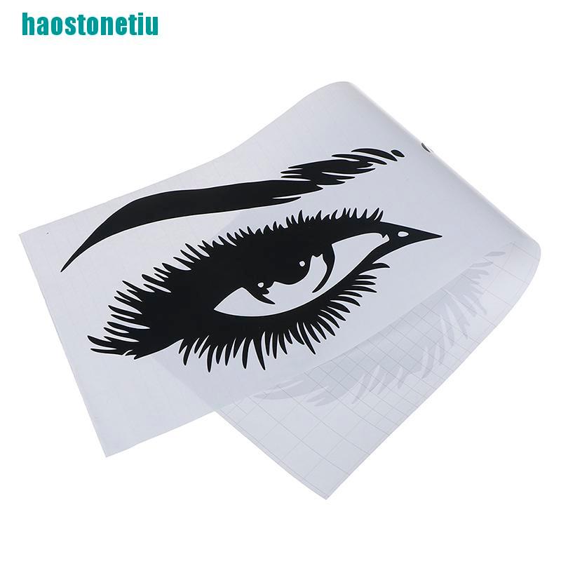 (Haos) Sticker Dán Tường Hình Cặp Lông Mi Quyến Rũ