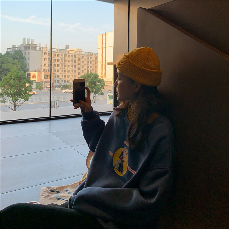 Áo Sweater Tay Dài Dáng Rộng Thời Trang Mùa Thu Cho Nữ