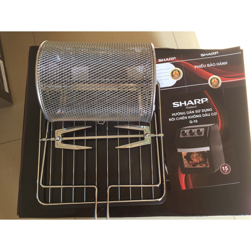 Lò nướng đa năng 2 Trong 1 nồi chiên không dầu Sharp điện tử 15L, Sharp cơ 16L công suất 2000W - Bảo hành 12 tháng