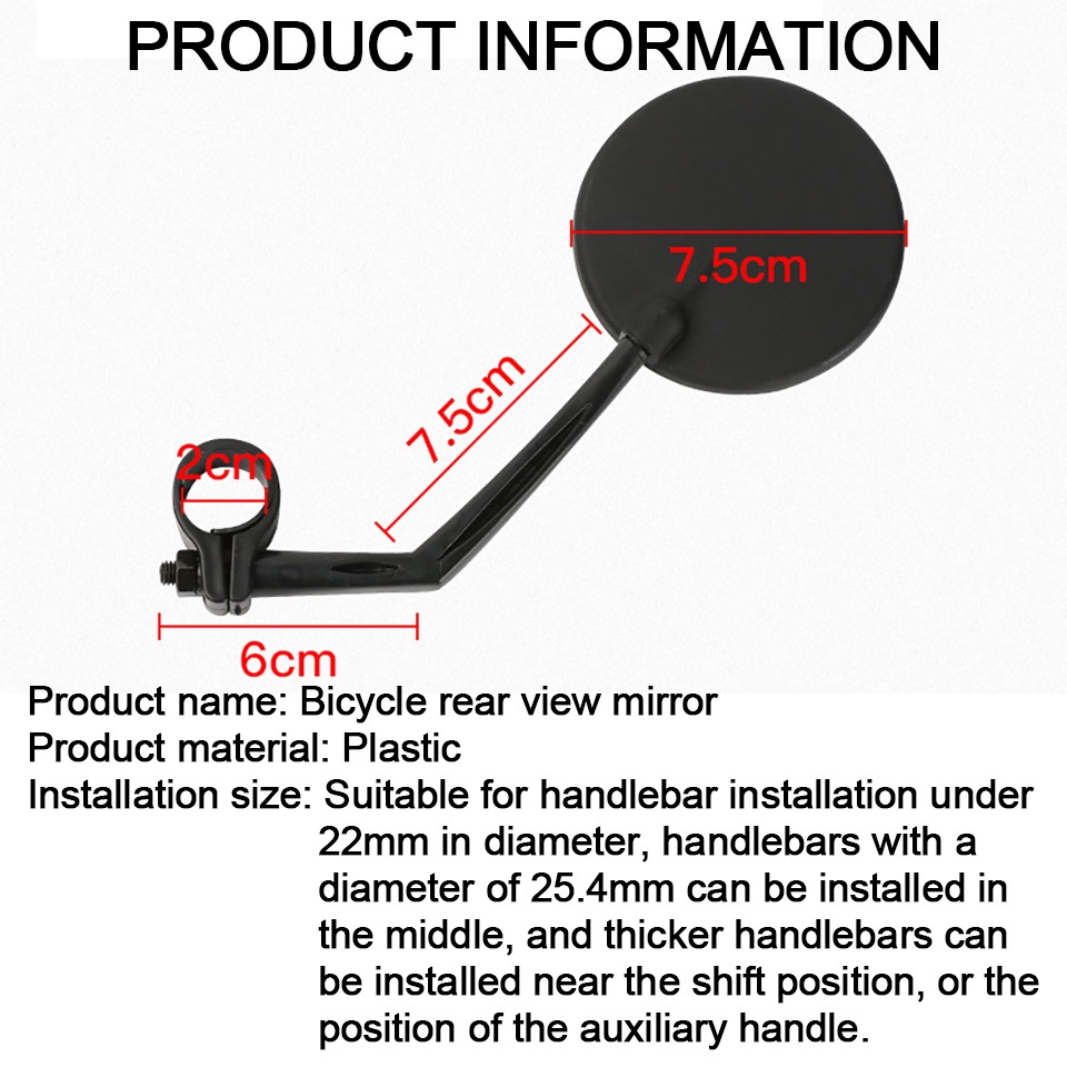 GTUBIKE Gương Chiếu Hậu Góc Rộng Xoay 360 Độ Chuyên Dụng Cho Xe Đạp Leo Núi° Quay