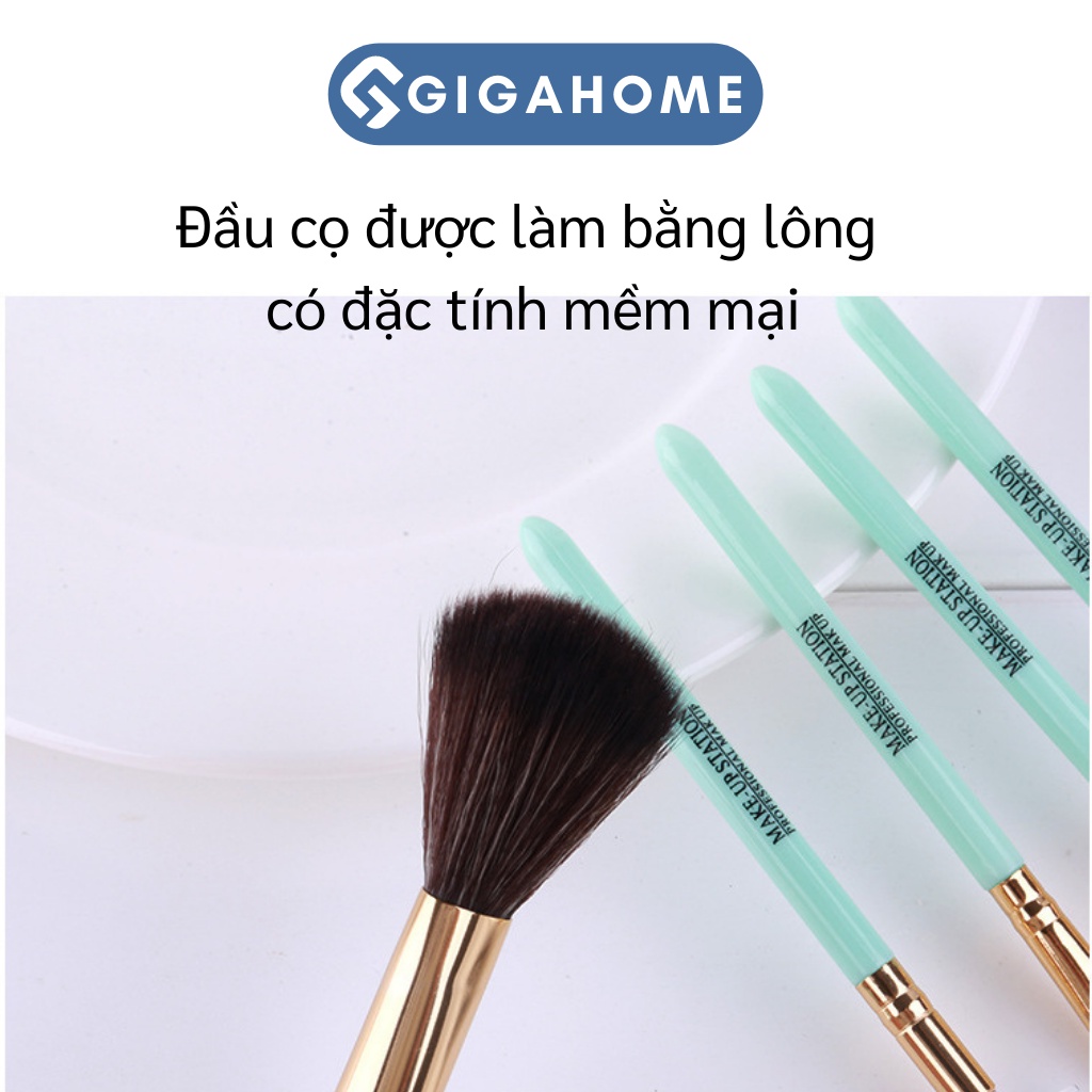 Bộ 5 Món Cọ Trang Điểm Cá Nhân GIGAHOME Lông Mềm Mịn, Dễ Ăn Phấn Dễ Mang Đi 8691