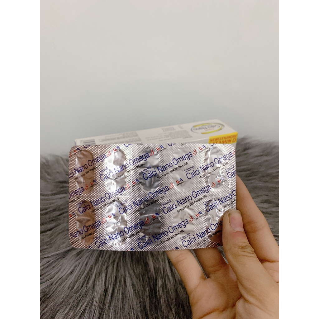 VIÊN UỐNG CANXI NANO OMEGA 3 - DÀNH CHO NGƯỜI CẦN BỔ SUNG CANXI - LIQUID CALCI NANO OMEGA 3 - HỘP 30 VIÊN