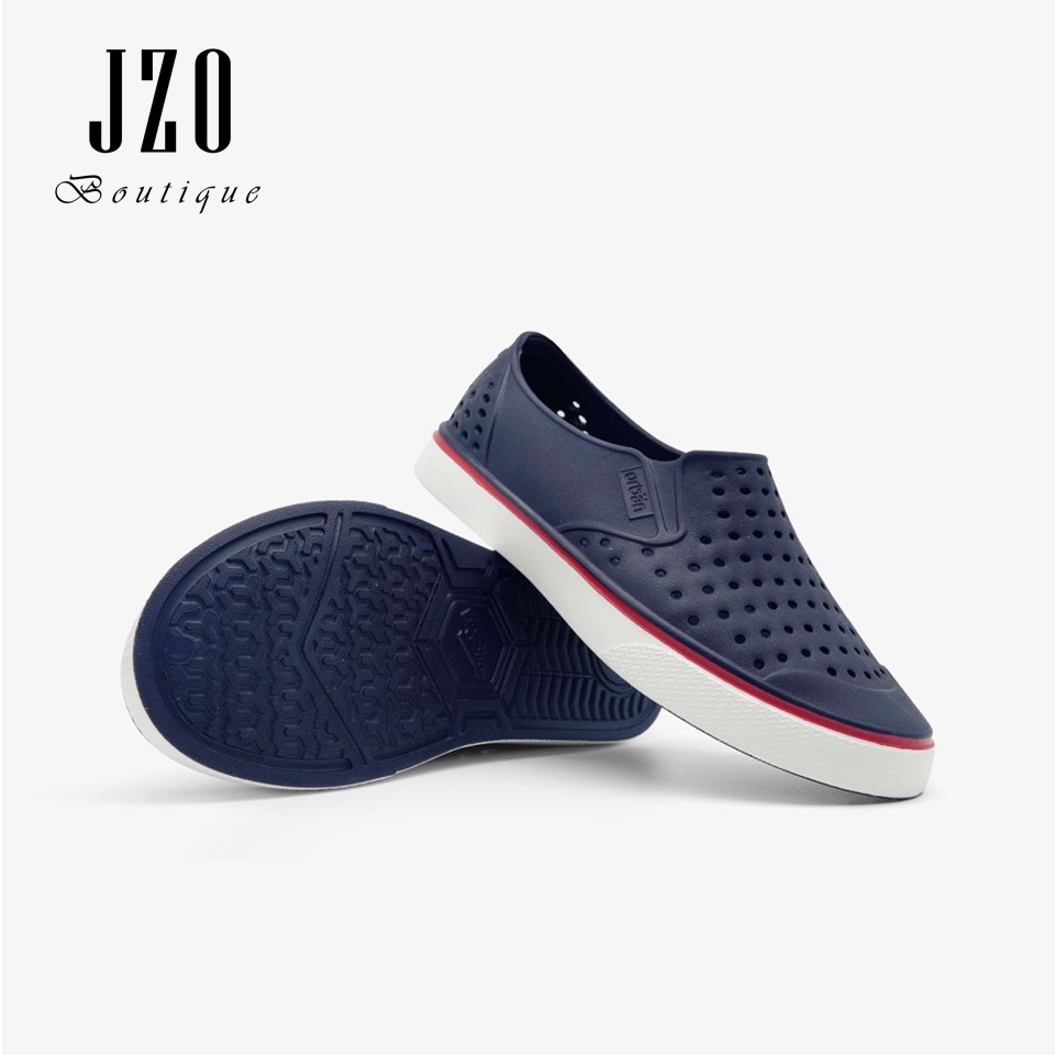 [Chính hãng - Phom nhỏ] Giày nhựa URBAN nam nữ đi mưa đi biển D2201 - Xanh chàm lé đỏ