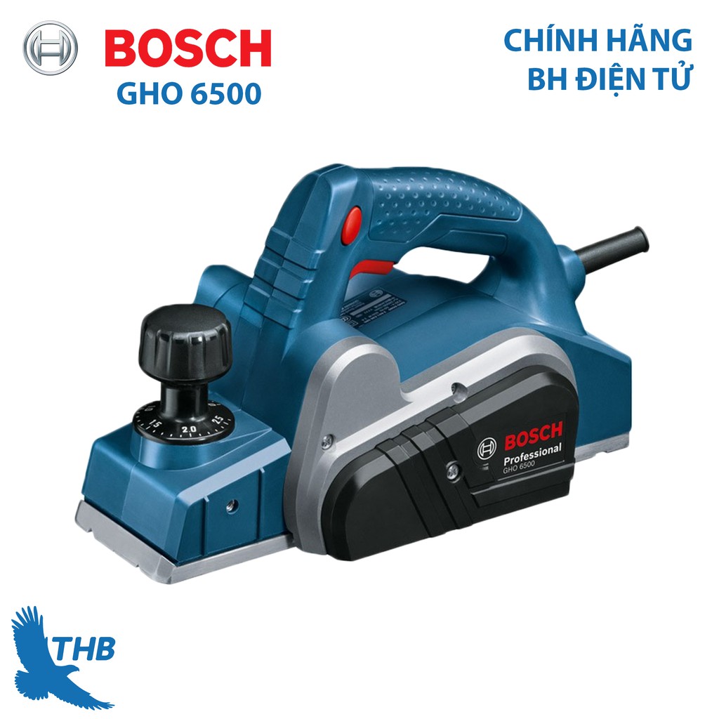 Máy bào gỗ Bosch GHO 6500 mạnh mẽ với chiều sâu cắt tối đa 2.5mm