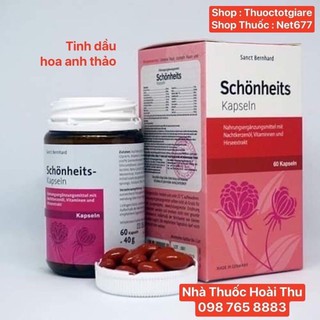 Tinh dầu hoa anh thảo Schonheits - Hộp 60 viên (Chính hãng Đức)