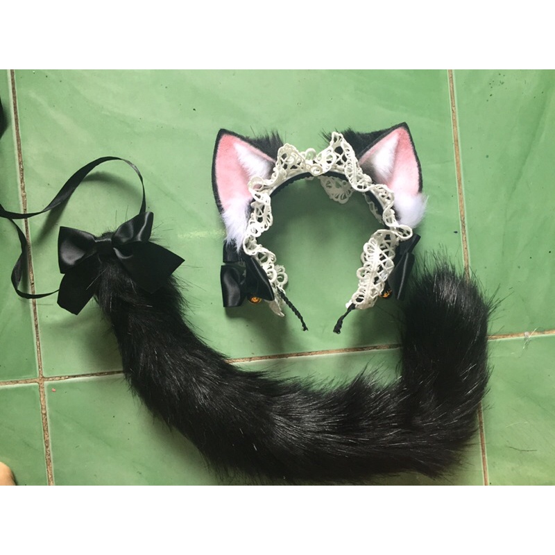 Set tai mèo + đuôi lolita
