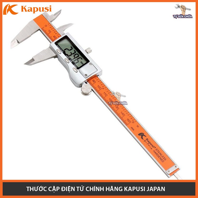 Thước kẹp điện tử Kapusi 150 mm chính xác - chuyên dụng đo lường cho kĩ thuật chính xác cao, công nghê Nhật Bản